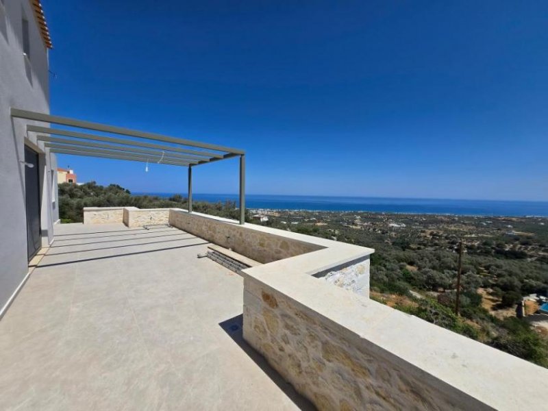 Maroulas Kreta, Maroulas: Neu gebaute Villa mit Meerblick zu verkaufen Haus kaufen